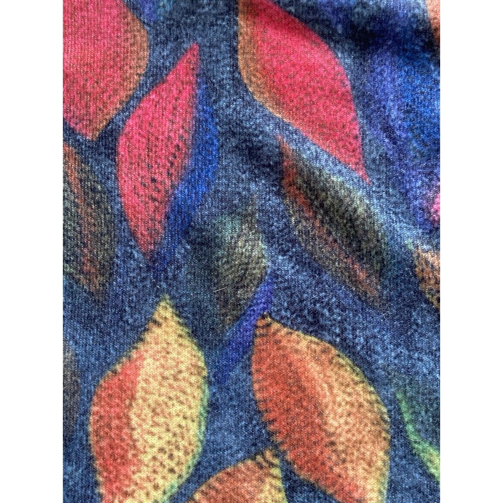 Colorful And Comfortable C.O.Z.Y. Shirt Size Medium V Neck Women Stretch Bright - Picture 12 of 12